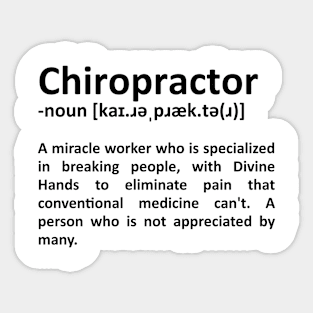 Chiropractor Description Sticker